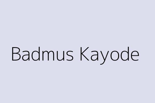 Badmus Kayode